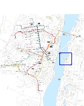 Transporte mapa de Voronej