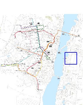 Transporte mapa de Voronej