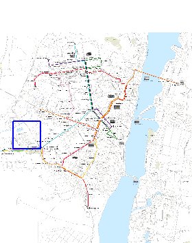 Transport carte de Voronej