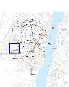 Transporte mapa de Voronej