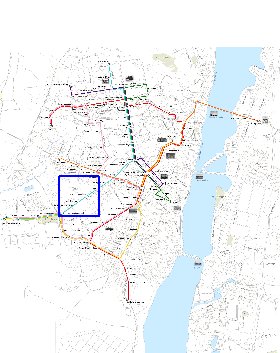 Transporte mapa de Voronej