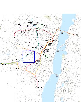 Transporte mapa de Voronej