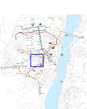 Transporte mapa de Voronej