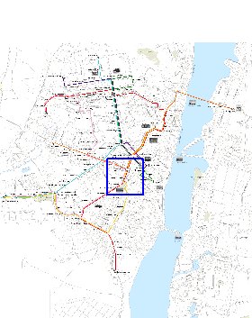 Transporte mapa de Voronej