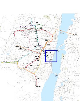 Transporte mapa de Voronej