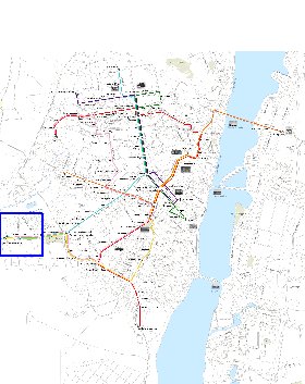 Transporte mapa de Voronej