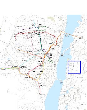 Transporte mapa de Voronej