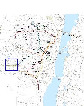 Transporte mapa de Voronej