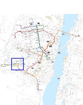 Transporte mapa de Voronej