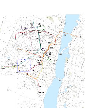 Transporte mapa de Voronej