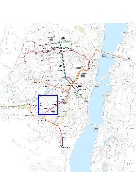 Transporte mapa de Voronej