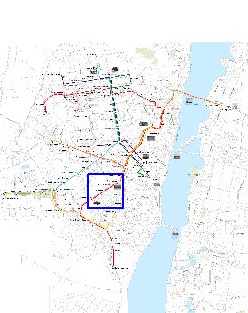 Transporte mapa de Voronej