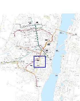 Transporte mapa de Voronej