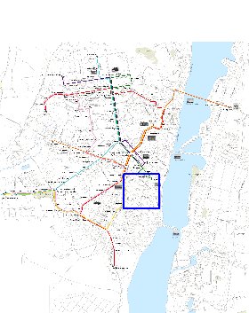 Transporte mapa de Voronej