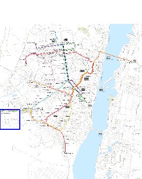 Transporte mapa de Voronej