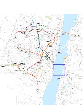 Transporte mapa de Voronej