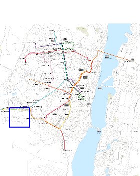 Transporte mapa de Voronej