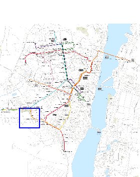 Transporte mapa de Voronej