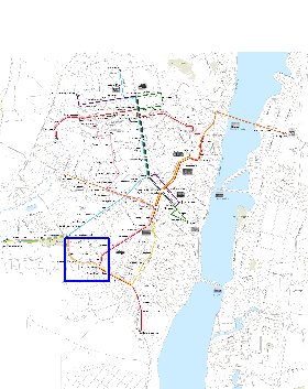 Transporte mapa de Voronej