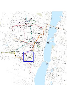 Transporte mapa de Voronej