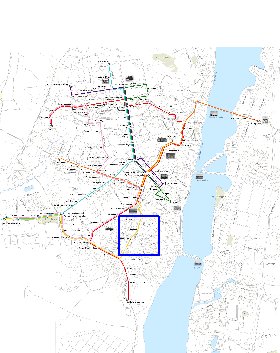 Transporte mapa de Voronej