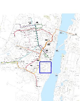 Transporte mapa de Voronej