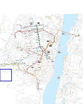 Transporte mapa de Voronej