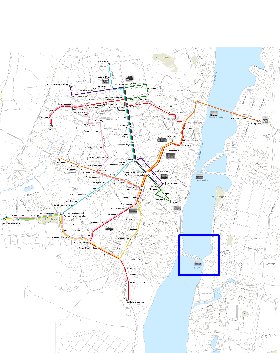 Transporte mapa de Voronej