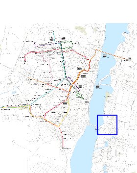 Transporte mapa de Voronej