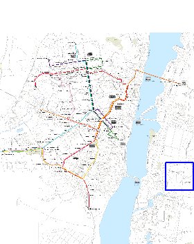 Transporte mapa de Voronej