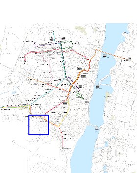 Transporte mapa de Voronej