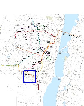 Transporte mapa de Voronej