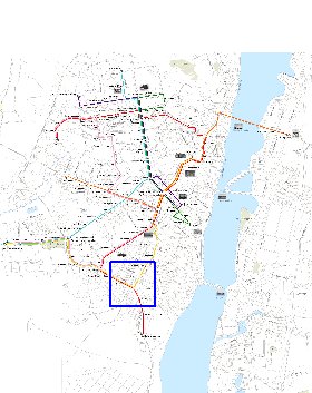 Transporte mapa de Voronej