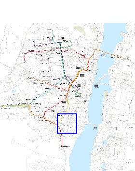 Transporte mapa de Voronej