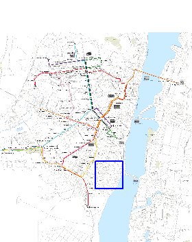 Transporte mapa de Voronej