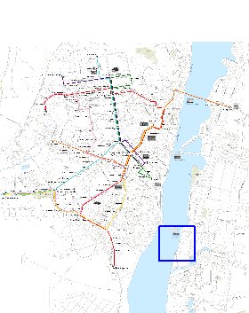 Transporte mapa de Voronej