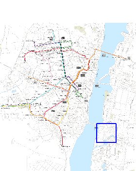 Transporte mapa de Voronej