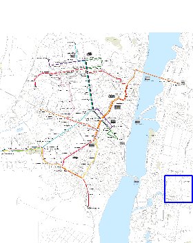 Transporte mapa de Voronej