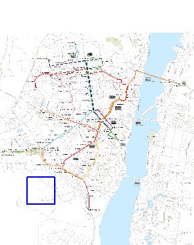 Transporte mapa de Voronej