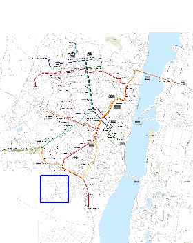 Transporte mapa de Voronej