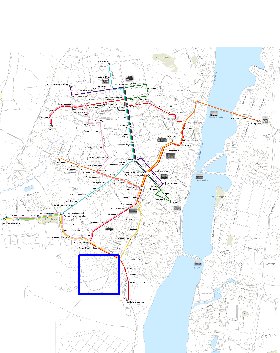 Transporte mapa de Voronej