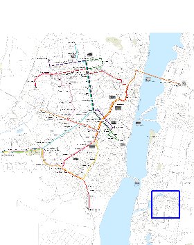 Transporte mapa de Voronej