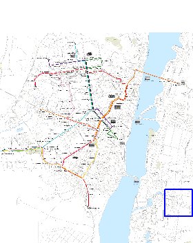 Transporte mapa de Voronej