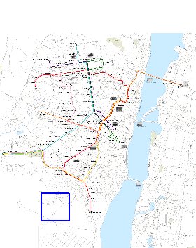 Transporte mapa de Voronej