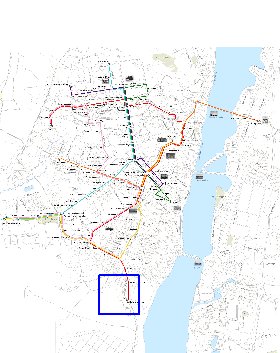 Transporte mapa de Voronej