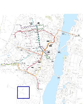 Transporte mapa de Voronej