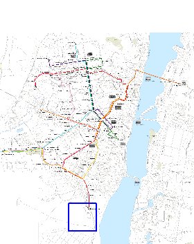 Transporte mapa de Voronej