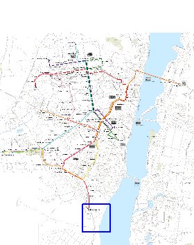 Transporte mapa de Voronej