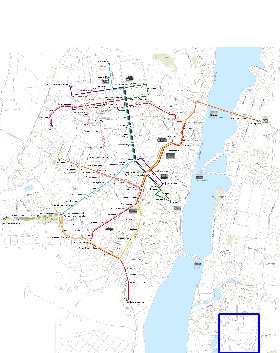 Transporte mapa de Voronej