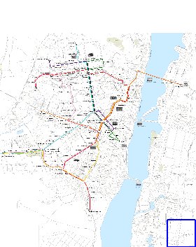 Transporte mapa de Voronej